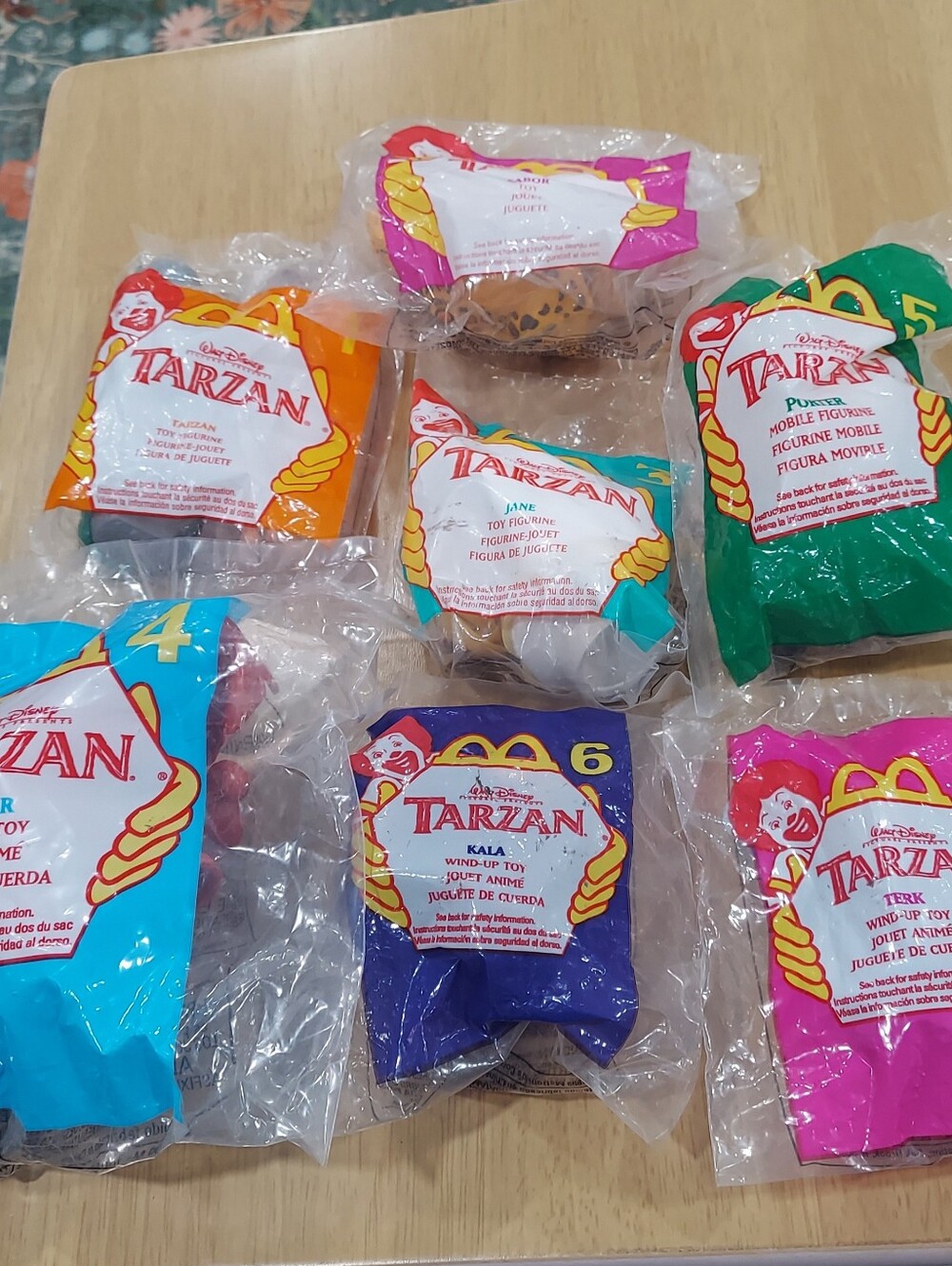 Vintage McDonald's Tarzan Collector Toys - Assorted Colors 1999